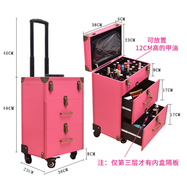 Travel Trolley Cosmetic Storage - Image 2