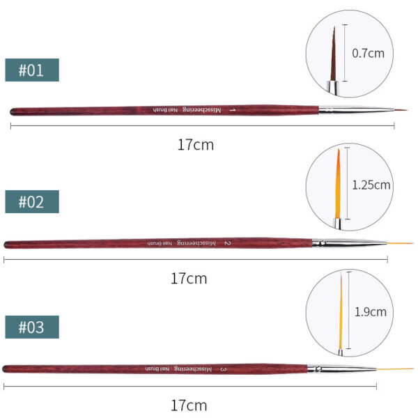 Red Wood Art Liner Brush