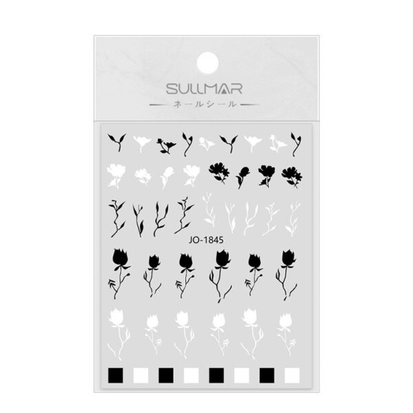 BLACK FLOWER STICKER