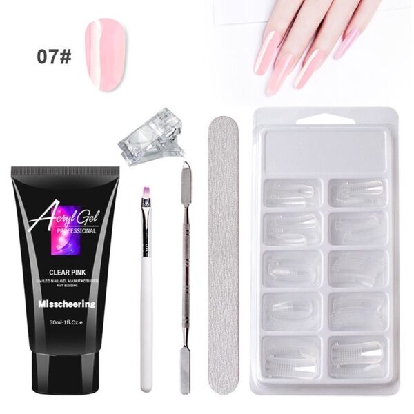 POLYGEL KIT #07 CLEAR PINK