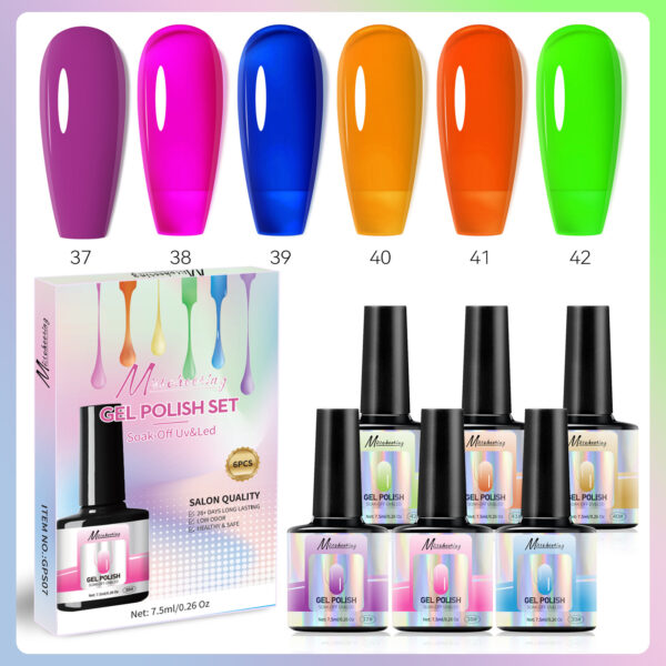 MISSCHEERING 6PCS GEL POLISH G507