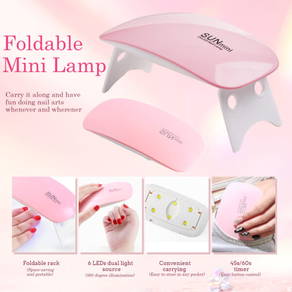 3 color Polygel kit with Mini lamp (12pcs) - Image 2